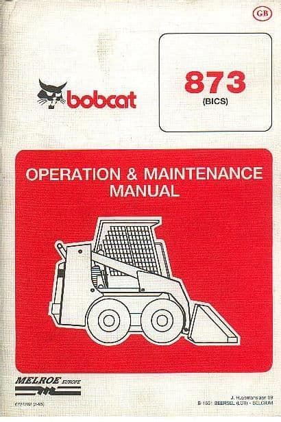 bobcat 873 operators manual PDF