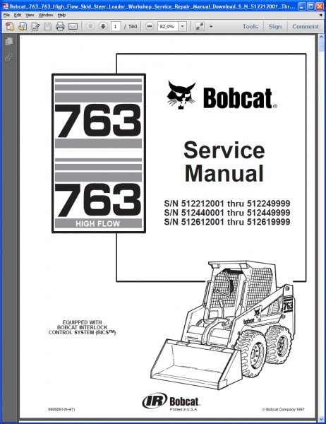 bobcat model 763 c series repair manual free pdf downloads pdf Kindle Editon