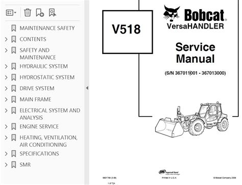 bobcat service manual v518 Reader