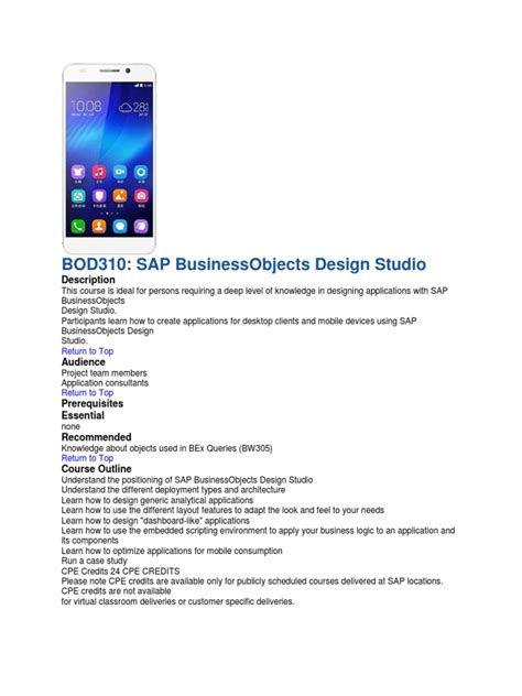 bod310 sap businessobjects design studio Reader