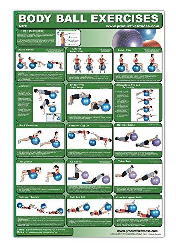 body ball exercises core laminated poster Doc