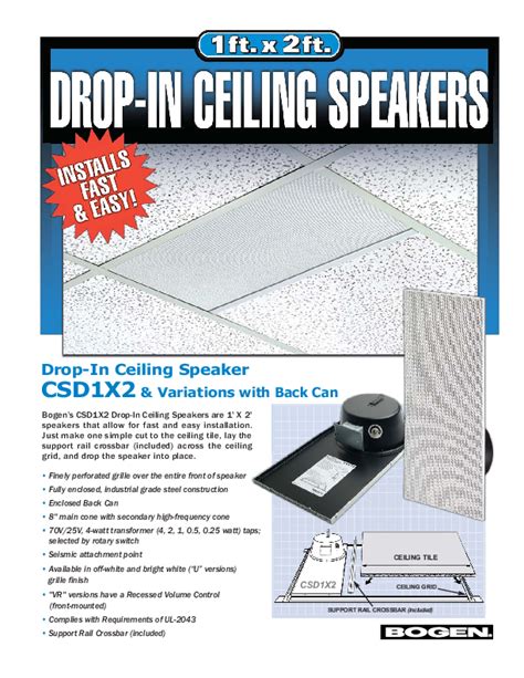 bogen csd1x2nb speakers owners manual Reader