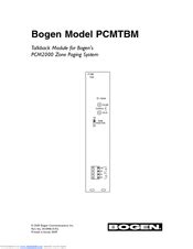 bogen pcm2000 user guide PDF