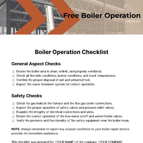 boiler check off sheet Kindle Editon