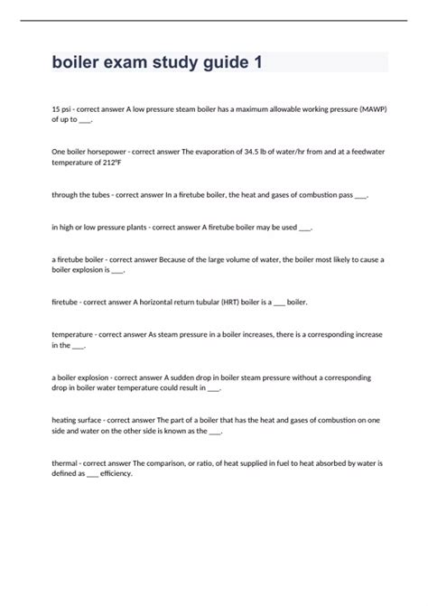 boiler exam study guide Epub