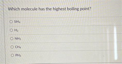 boiling point of sih4