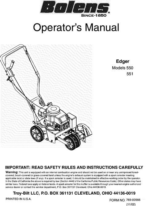 bolens user manuals Epub