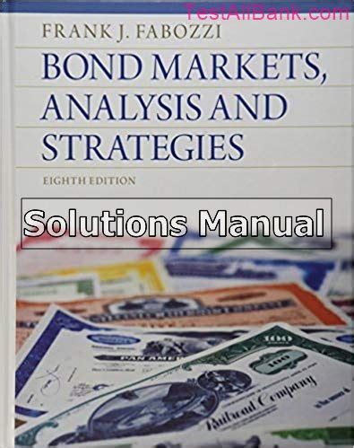 bond markets fabozzi 8th edition solutions Kindle Editon