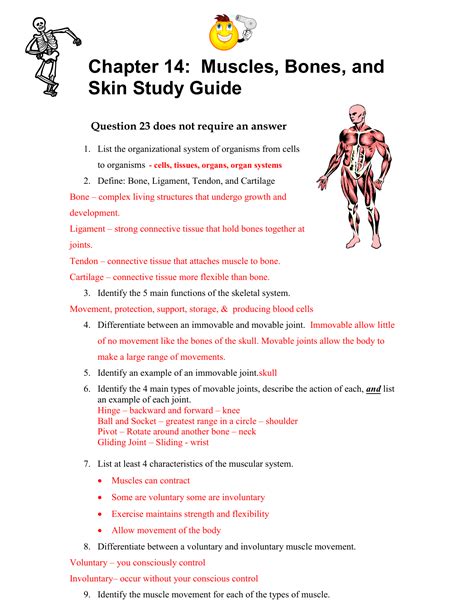 bones and skeletal tissues study guide answers PDF