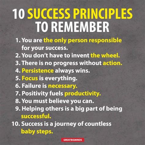 book 10 success principles to remember Doc