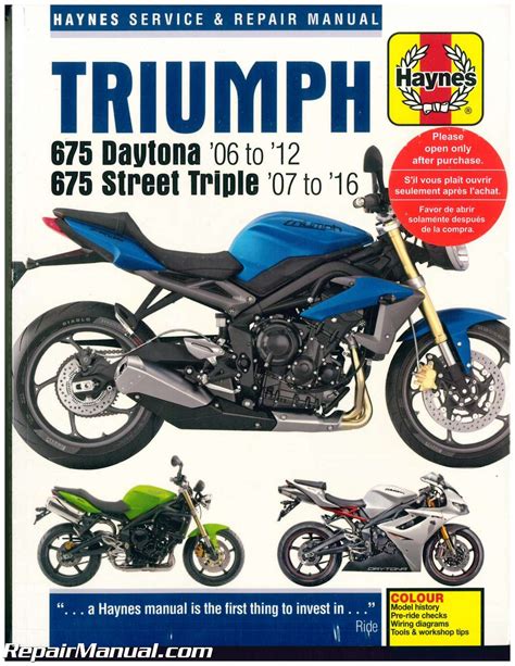 book NEW HAYNES MANUAL FOR TRIUMPH 675 pdf Doc