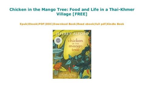 book and pdf chicken mango tree thai khmer village Kindle Editon