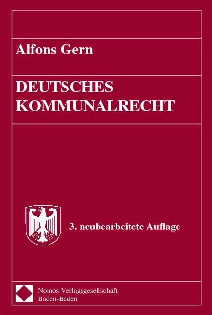 book and pdf deutsches kommunalrecht german alfons gern PDF