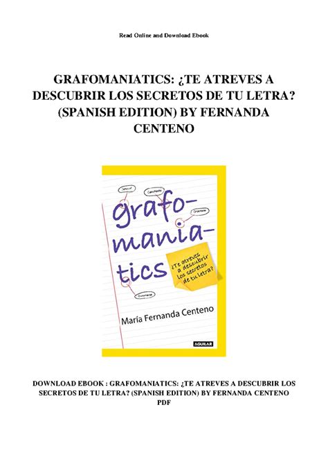 book and pdf grafomaniatics atreves descubrir secretos spanish Kindle Editon