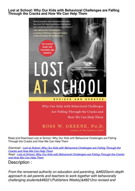 book and pdf lost school behavioral challenges falling Reader