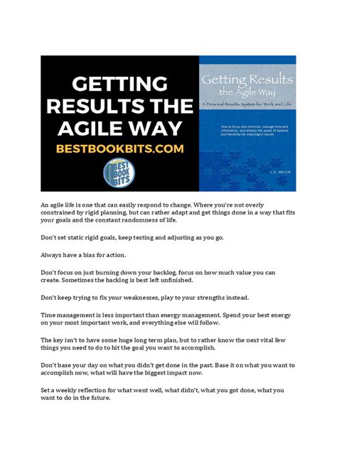 book getting results agile way pdf free PDF