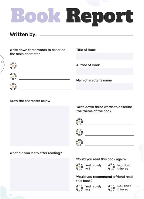 book report guidelines for 4th grade Doc
