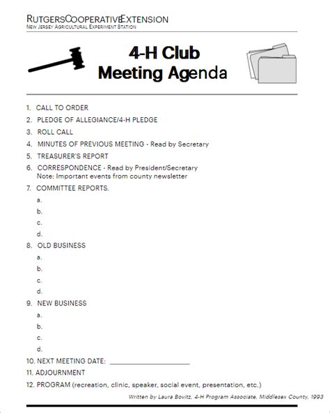 booster-club-agenda-template Ebook Kindle Editon