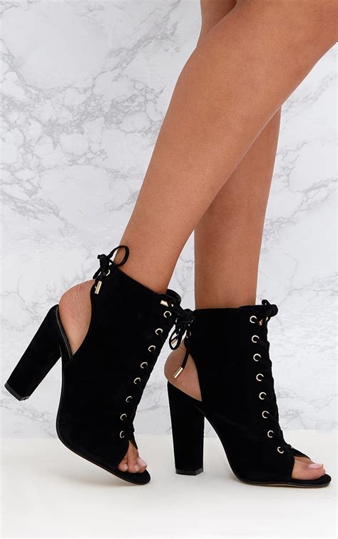 boot heels with peep toe