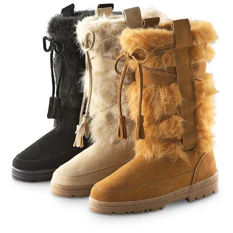 boots with fur womens