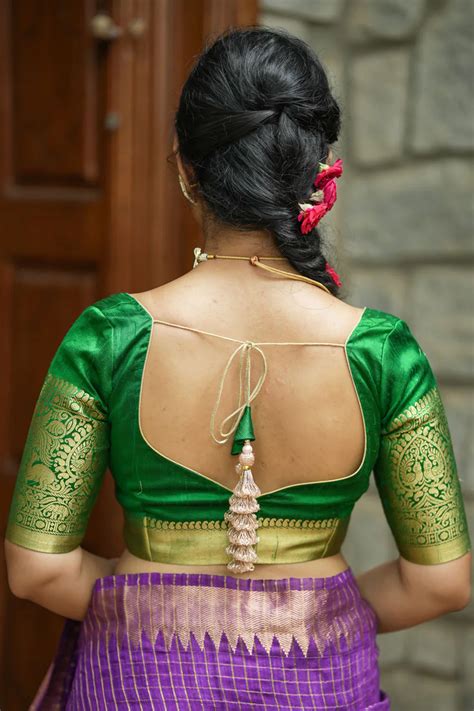 Border Saree Blouse Back Designs Catalogue