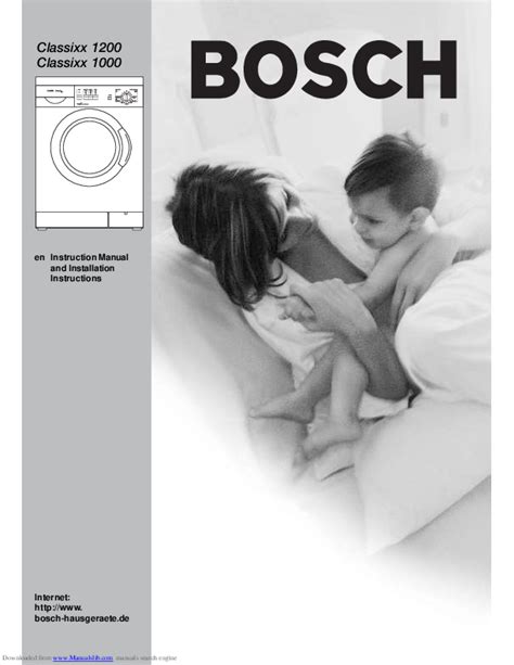 bosch classixx 5 instruction manual PDF