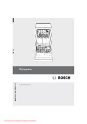 bosch integra dishwasher manual PDF
