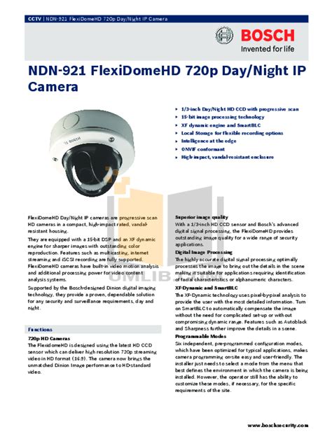 bosch ndn 921 v03 p security cameras owners manual Doc