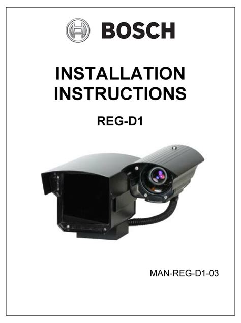 bosch reg d1 816xe 01 security cameras owners manual Doc