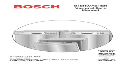 bosch she43c02uc dishwashers owners manual PDF