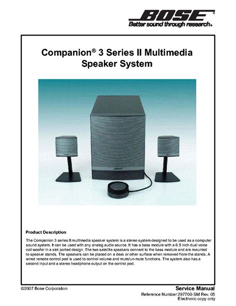 bose companion 3 repair manual PDF