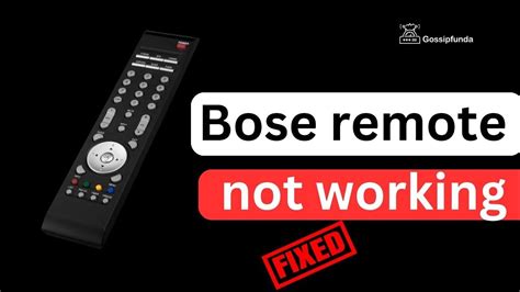 bose remote not working