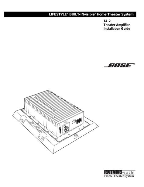 bose ta 2 amplifier manual Kindle Editon