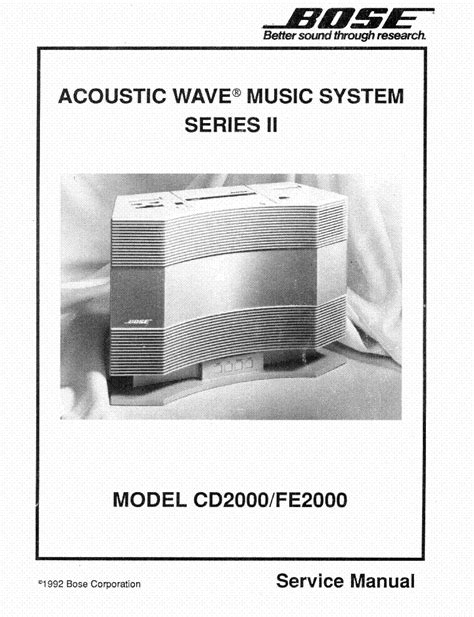 bose wave music system ii service manual Doc