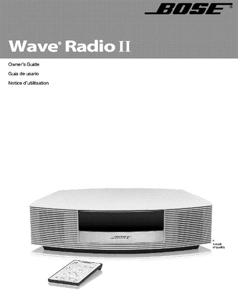 bose wave radio user manual PDF
