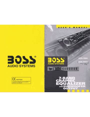 boss audio ava 1404 car amplifiers owners manual Doc