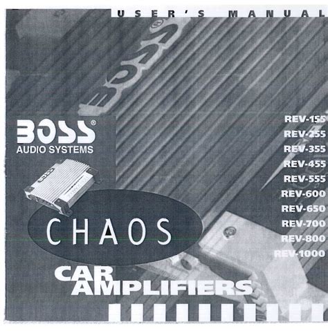 boss audio rev 2000d car amplifiers owners manual Epub