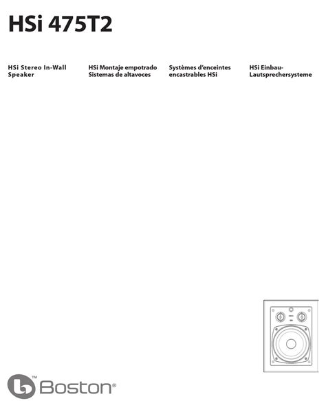 boston acoustics hsi475t2 speakers owners manual Epub