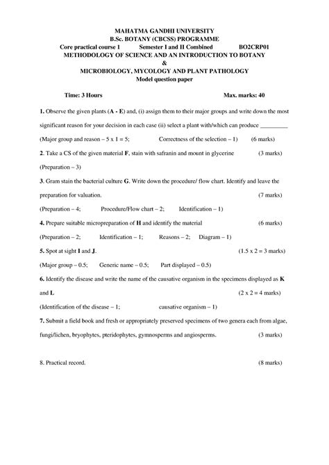 botany practical question paper Epub