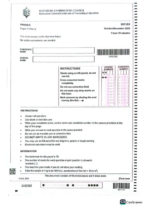 botswana bgcse past exam papers PDF
