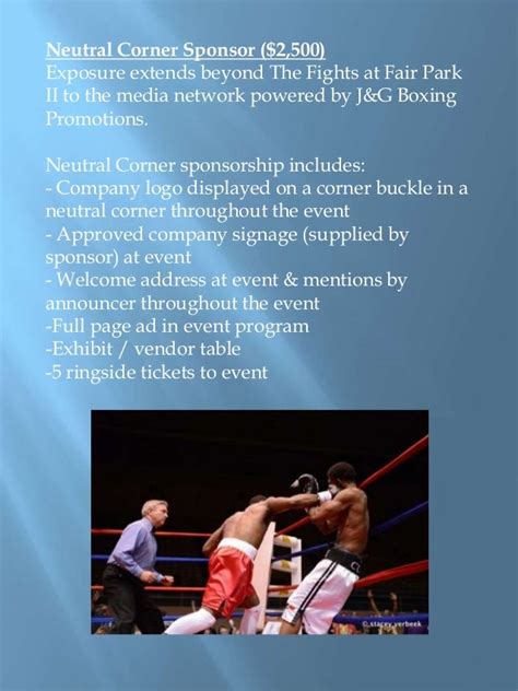 boxing sponsorship proposal Epub