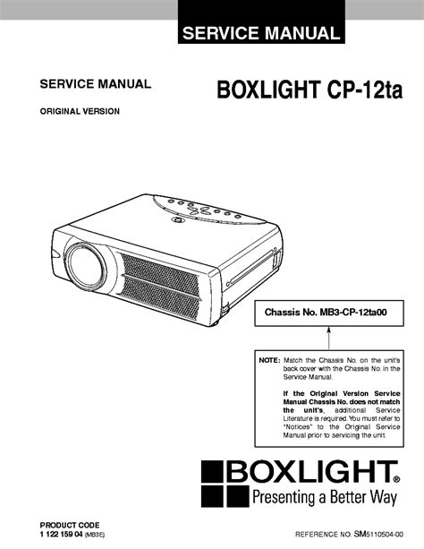 boxlight cp 12t projectors owners manual PDF