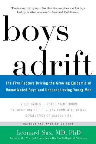 boys adrift the five factors driving the growing epidemic of unmotivated boys and underachieving young men Epub