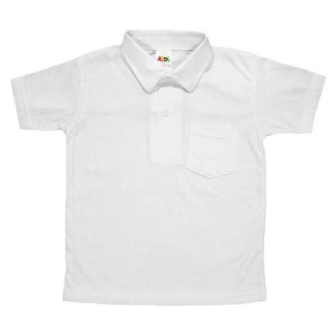 boys white polo shirt