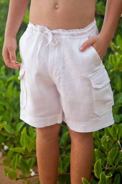 boys white shorts