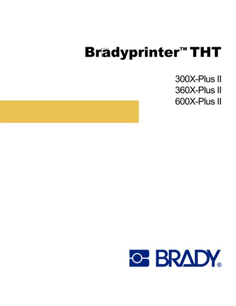 brady 300x plus ii printers owners manual Epub