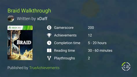 Braid Video Walkthrough