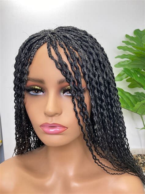 braided wigs with bangs