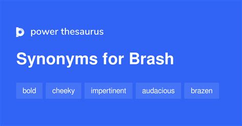 brash thesaurus