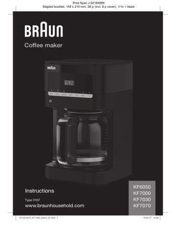 braun brkf580wh coffee makers owners manual PDF